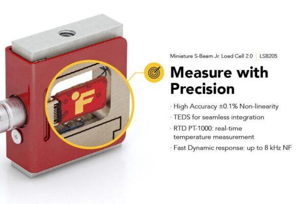 LSB205 - FUTEK Miniatur Kraftsensor (S-Beam), mit Temperatursensor und TEDS Modul – Bild 6