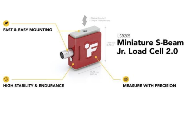 LSB205 - FUTEK Miniatur Kraftsensor (S-Beam), mit Temperatursensor und TEDS Modul – Bild 5